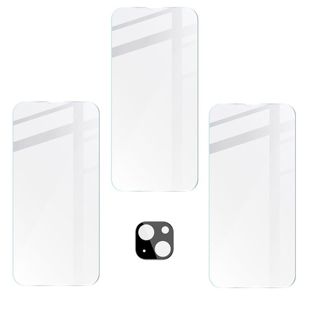 3x Szkło + szybka na aparat BIZON do iPhone 14 Plus
