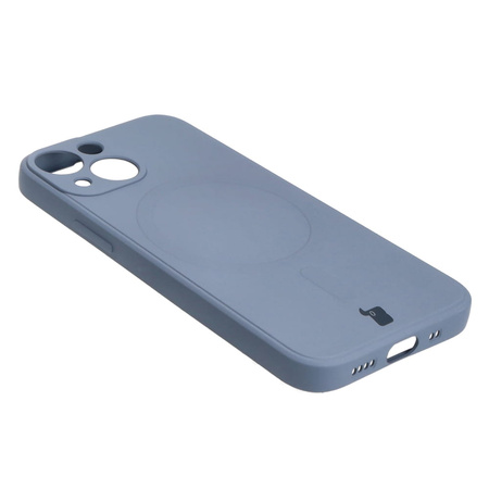 Etui Bizon Case Silicone Magnetic Sq do Apple iPhone 13 Mini, szare