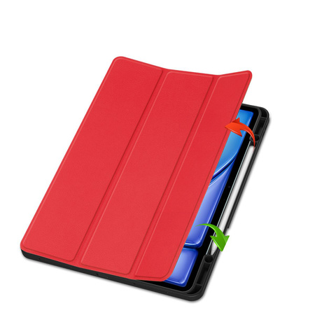 Etui Bizon Case Tab Lizard do iPad Air 13" 2024, czerwone