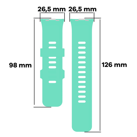 Pasek Bizon Strap Watch Silicone B do Redmi Watch 4 / Xiaomi Smart Band 9 Pro / 8 Pro, ciemno-miętowy