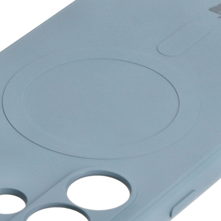 Etui Bizon Case Silicone Magnetic Sq do Galaxy S24 Ultra, szare