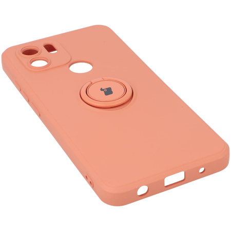 Etui Bizon Case Silicone Ring do Redmi A1, pomarańczowe