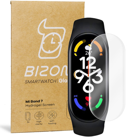 Folia hydrożelowa na ekran Bizon Glass Watch Hydrogel Duo, Xiaomi Mi Band 7, 2 sztuki