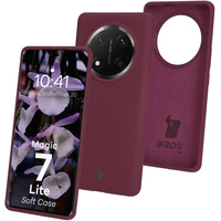 Silikonowe etui Bizon Soft Case do Honor Magic7 Lite, ciemnofioletowe