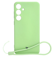 Etui Bizon Case Silicone Sq do Galaxy S24 Plus, jasnozielone