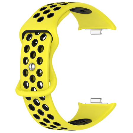 Pasek Bizon Strap Watch Octo do Xiaomi Redmi Watch 5/4 / Smart Band 9/8 Pro, żółto-czarny