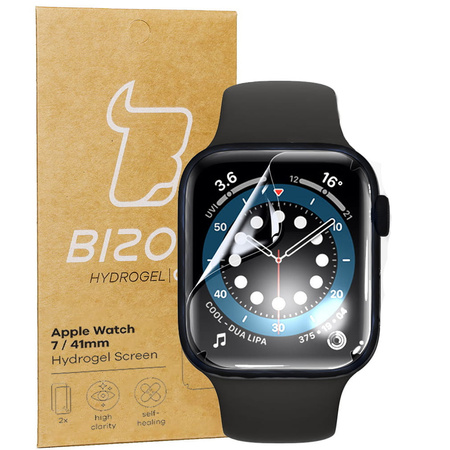 Folia hydrożelowa na ekran Bizon Glass Watch Hydrogel Duo, Apple Watch 8/7 41mm, 2 sztuki
