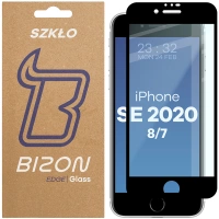 Szkło hartowane Bizon Glass Edge do iPhone SE 2022/2020/ 8/ 7, czarne