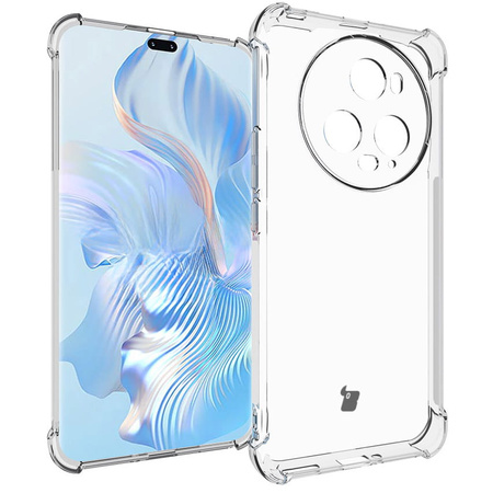 Etui + 2x folia Bizon Case Clear Pack do Honor Magic5 Pro, przezroczyste