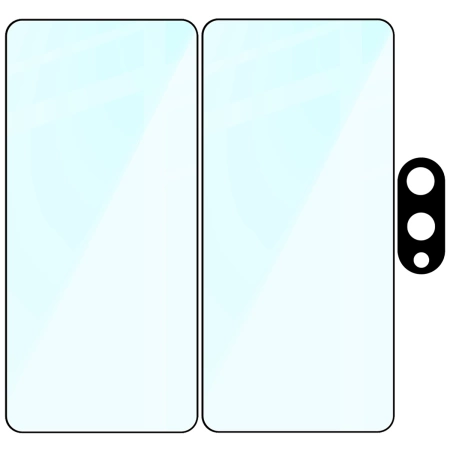 2x Szkło + szybka na aparat BIZON Edge Pack do Xiaomi Poco F5