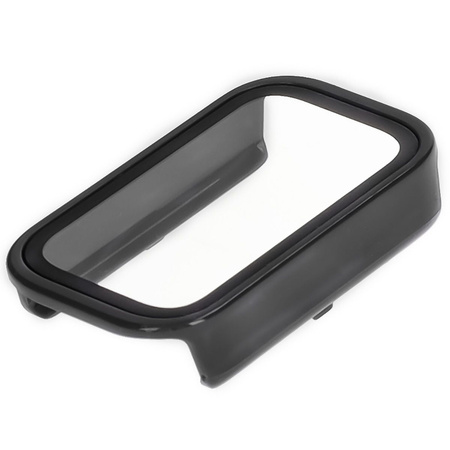 Etui ze szkłem do zegarka Bizon Case Watch Adamo do Xiaomi Smart Band 9 Active / Redmi Band 3, czarne