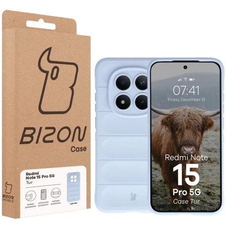 Pancerne etui Bizon Case Tur do Xiaomi Redmi Note 15 Pro 5G, jasnoniebieskie