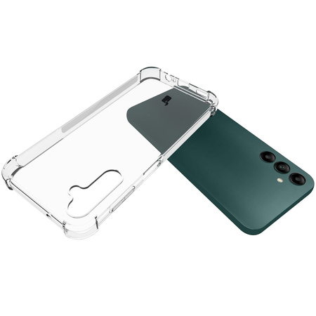 Etui + 2x szkło + obiektyw Bizon Case Clear Pack do Galaxy A14 4G/5G, przezroczyste