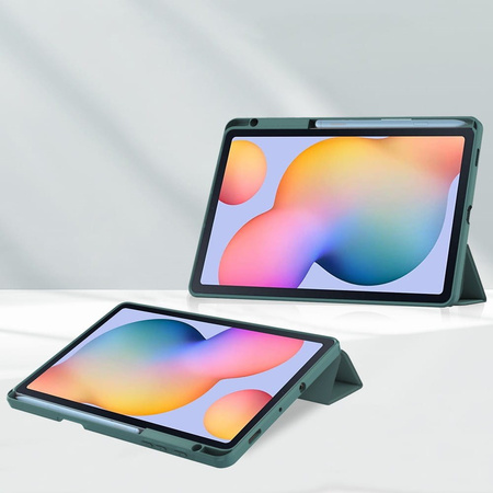 Etui Bizon Case Tab Clear Matt do Samsung Galaxy Tab S6 Lite 2024/2022/2020, ciemnozielone