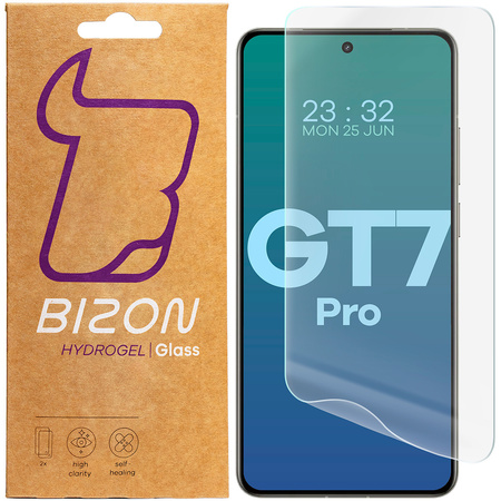 Folia hydrożelowa na ekran Bizon Glass Hydrogel Front do Realme GT 7 Pro, 2 sztuki