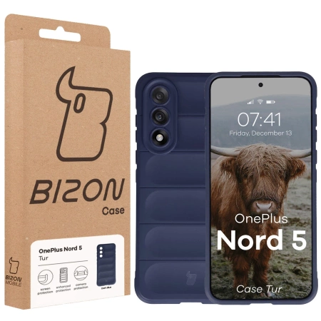 Pancerne etui Bizon Case Tur do OnePlus Nord 5, granatowe