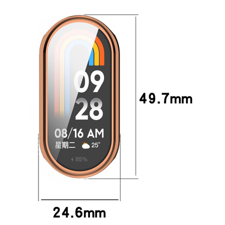 Etui Bizon Case Watch Felipe do Xiaomi Smart Band 9, różowozłote