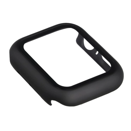Etui ze szkłem do zegarka Bizon Case Watch Adamo do Apple Watch SE 3 / SE 2 / SE / 6 / 5 / 4 (40 mm), matowe czarne