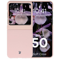 Silikonowe etui Bizon Soft Case do Motorola Razr 50, jasnoróżowe