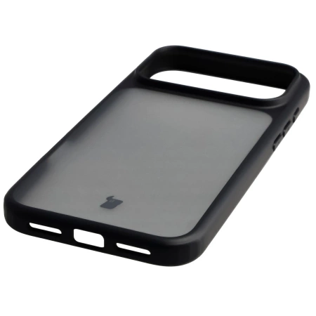 Etui Bizon Case Angelo do iPhone 17 Pro Max, przydymione z czarną ramką