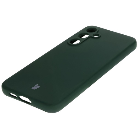 Silikonowe etui Bizon Soft Case do Galaxy S24 FE, ciemnozielone