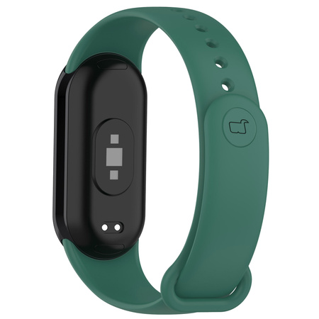 Pasek Bizon Strap Watch Dots do Xiaomi Mi Smart Band 8, ciemnozielony