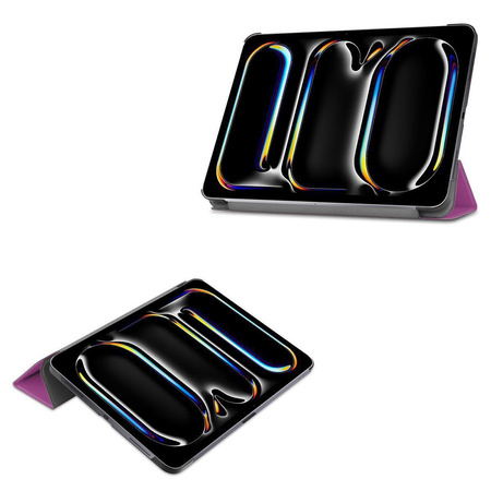 Etui Bizon Case Tab Croc do iPad Pro 11" 5 gen. 2024, ciemnofioletowe