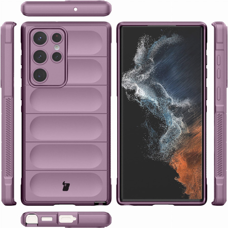 Pancerne etui Bizon Case Tur do Galaxy S22 Ultra, jasnofioletowe
