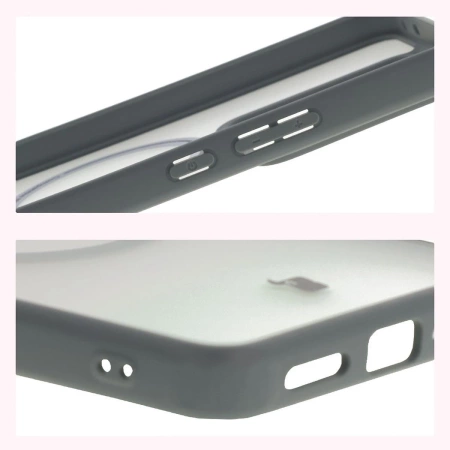 Etui z pierścieniem magnetycznym Bizon Case MatteO do Realme GT 7 / 7T, przydymione-szare