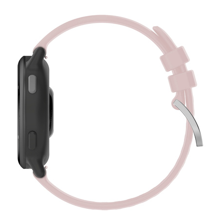 Pasek silikonowy do smartwatcha, Bizon Strap Watch Silicone Pro T, Quick Release 20 mm, pudrowy róż