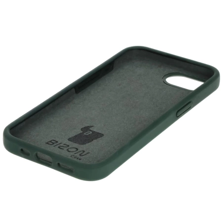 Silikonowe etui Bizon Soft Case do iPhone 16e, ciemnozielone