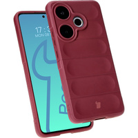 Pancerne etui Bizon Case Tur do Xiaomi Poco F6, burgundowe
