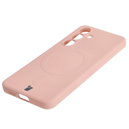 Etui Bizon Case Silicone Magnetic Sq do Galaxy S24, jasnoróżowe