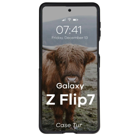 Pancerne etui Bizon Case Tur do Galaxy Z Flip7, czarne