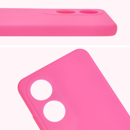 Silikonowe etui Bizon Soft Case do Oppo A60 4G, neonowo-różowe