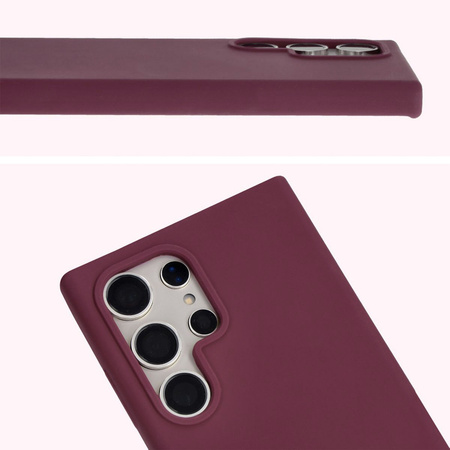 Silikonowe etui Bizon Soft Case do Galaxy S24 Ultra, ciemnofioletowe