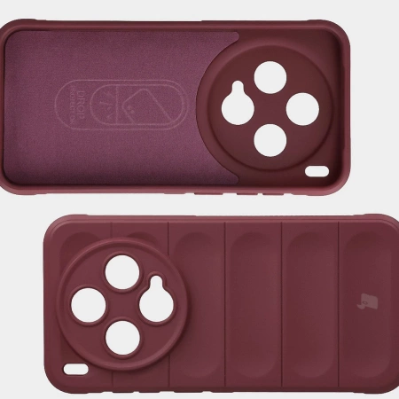 Pancerne etui Bizon Case Tur do Vivo X300, burgundowe