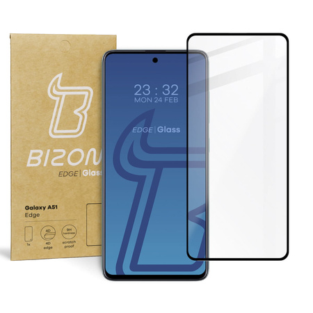 Szkło hartowane Bizon Glass Edge do Galaxy A51, czarne