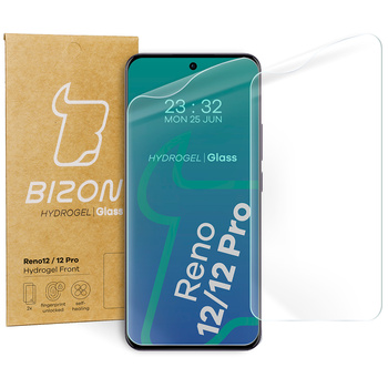 Folia hydrożelowa na ekran Bizon Glass Hydrogel Front Duo do Oppo Reno12 / Reno12 Pro, 2 sztuki