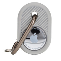 Etui Bizon Case Locator Travel do Apple AirTag, szare