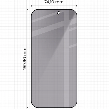 Prywatyzujące szkło hartowane Bizon Glass Edge Shadow do iPhone 17 Pro Max, przyciemniane z czarną ramką
