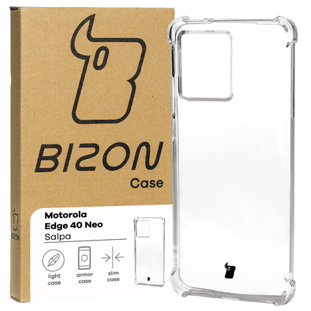 Elastyczne etui Bizon Case Salpa do Motorola Edge 40 Neo, przezroczyste