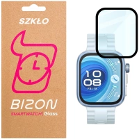 Szkło hybrydowe Bizon Glass Watch Edge Hybrid dla Huawei Watch Fit 4 Pro, czarne