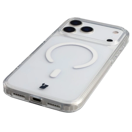 Etui z pierścieniem magnetycznym Bizon Case CrystalO do iPhone 17 Pro Max, przezroczyste