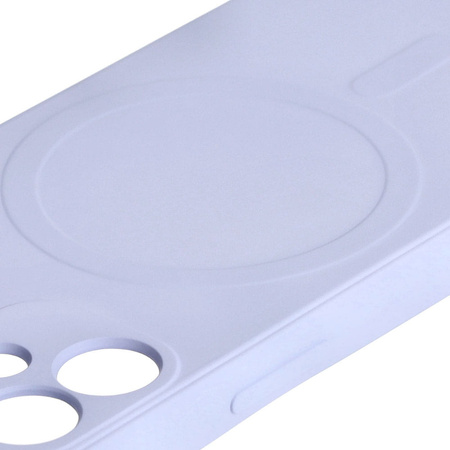 Etui Bizon Case Silicone Magnetic Sq do iPhone 12 Mini, jasnofioletowe