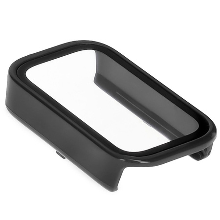 Etui ze szkłem do zegarka Bizon Case Watch Adamo do Xiaomi Smart Band 9 Active / Redmi Band 3, czarne