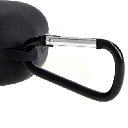 Etui Bizon Case Headphone Silicone do Galaxy Buds Live / Pro / Buds2 / Buds2 Pro / Buds FE, czarne