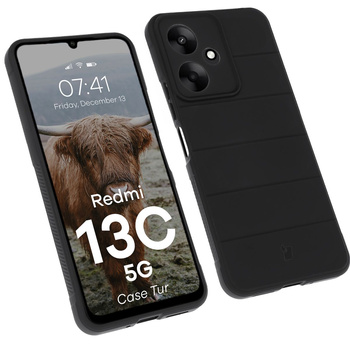 Pancerne etui Bizon Case Tur do Xiaomi Redmi 13C 5G, czarne