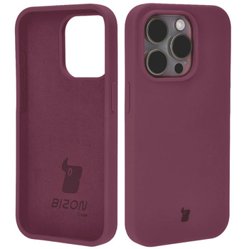 Etui silikonowe do Apple iPhone 15 Pro Bizon Soft Case, ciemnofioletowe