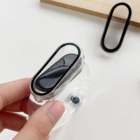 Etui ze szkłem Bizon Case, Case Watch Adamo Xiaomi Mi Band 7, przezroczyste